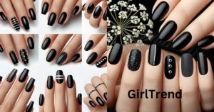 Simple Black Nail Designs for Short Nails